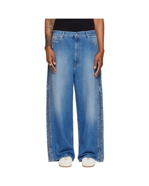 Lu'u Dan Blue Side Zip Jeans for men