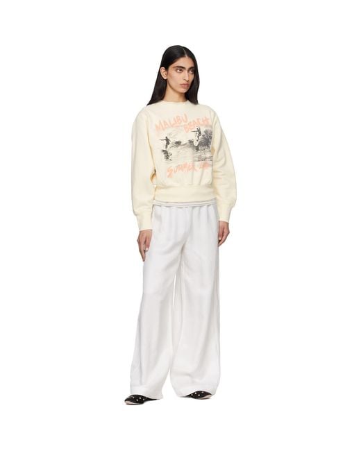 Anine Bing Natural Off- Harry Shrunken Sweatshirt