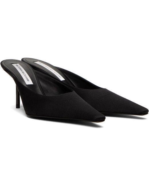 Victoria Beckham Black Sloan Stiletto Mule 75 Heels