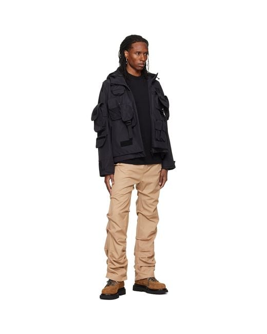 we11done Natural Tuck Detail Trousers for men
