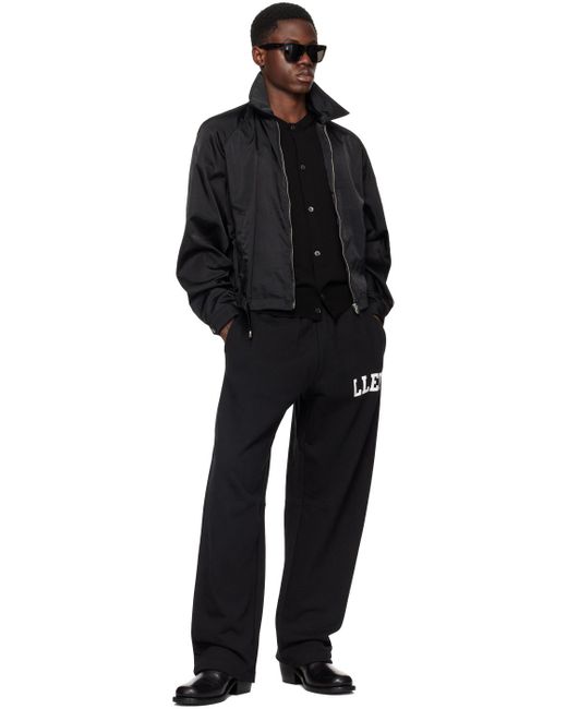 RECTO. Black Zip Bowling Jacket for men