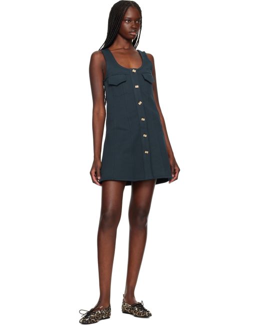 Ballerines Brunes En Denim À Motif Imprimé Et À Laçage Ganni en coloris Black