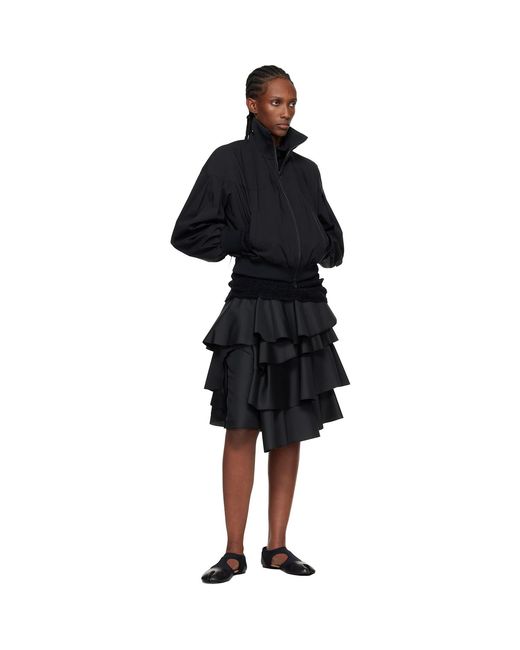Comme des Garçons Black Twill Drape Shorts