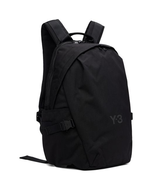 Y-3 Black Staple Backpack for men