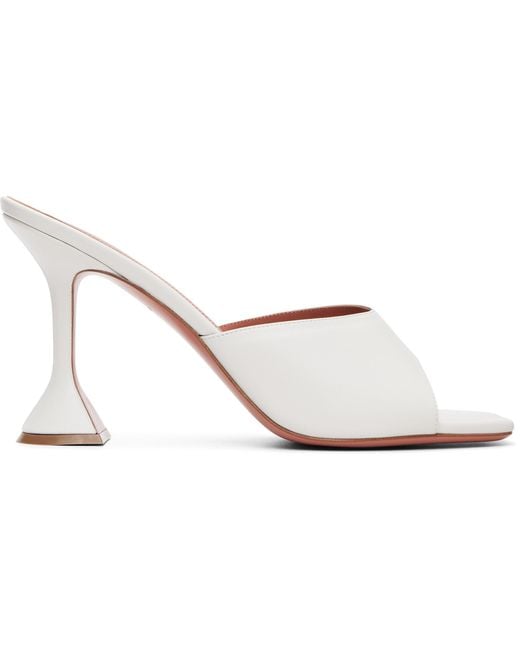 AMINA MUADDI White Lupita Slipper 95 Heeled Sandals