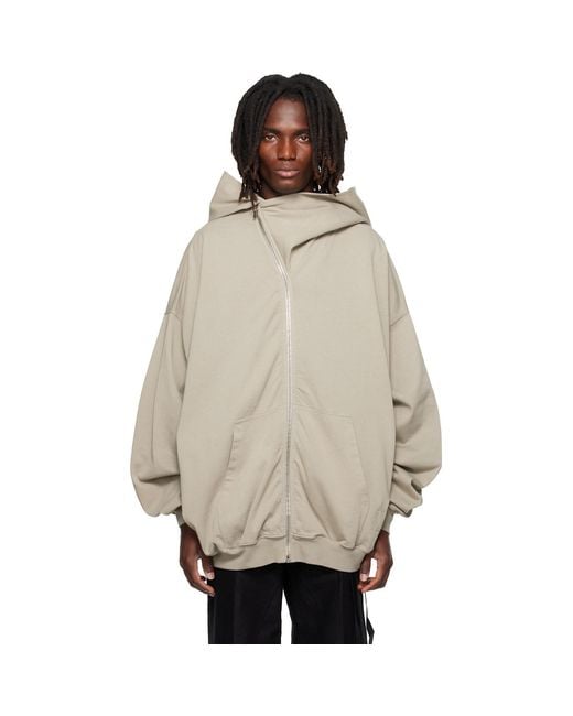 Rick Owens Natural Tower Mountain Hun Hoodie for men