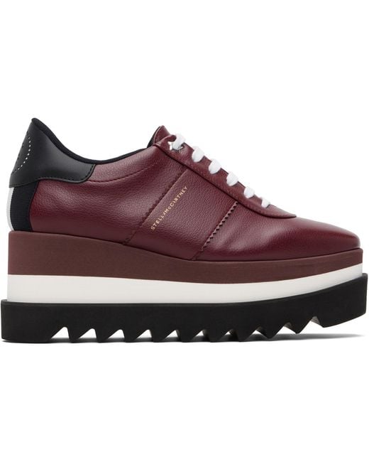 Stella McCartney Red Sneak-Elyse Platform Sneakers