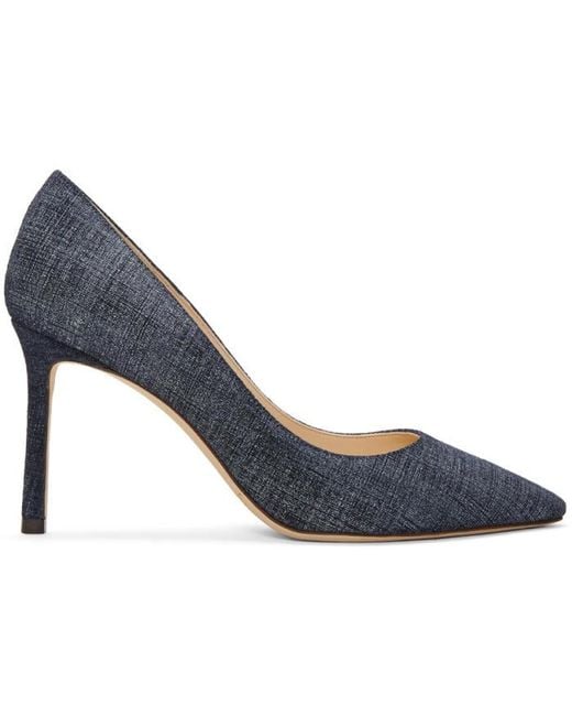 Jimmy Choo Blue Indigo Denim Romy Heels