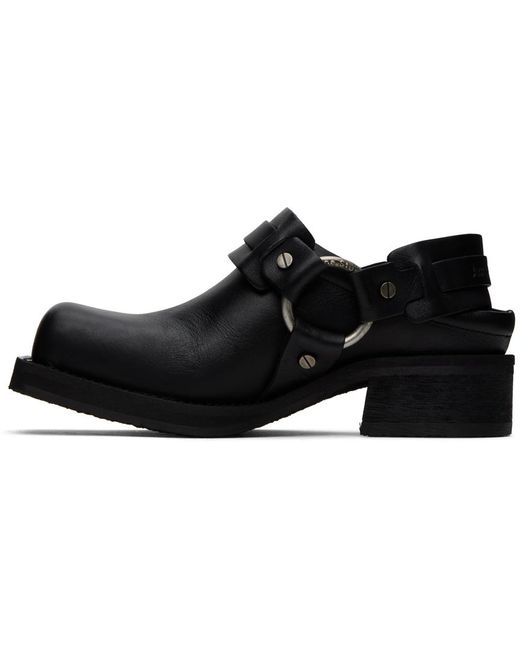 Acne Black Buckle Loafers