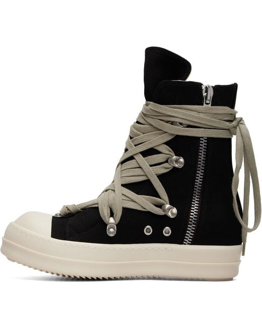 Rick Owens Black Tower Megalace Sneakers for men