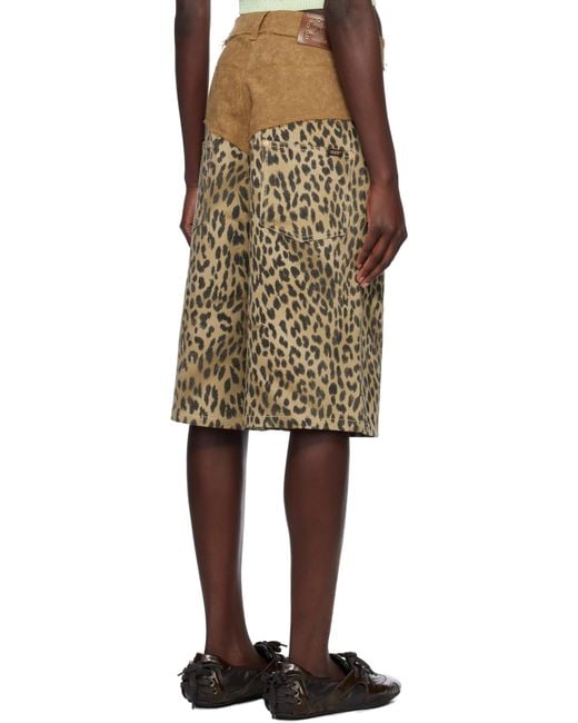 ■ANDERSSON BELL■ Oxford Combo Leopard Shorts apa821w(SAND) OXFORD COMBO LEOPARD SHORTS apa821w(SAND) – Andersson Bell