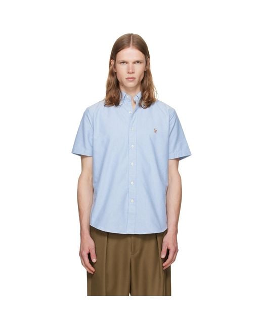 Polo Ralph Lauren Blue Classic Fit Oxford Shirt for men