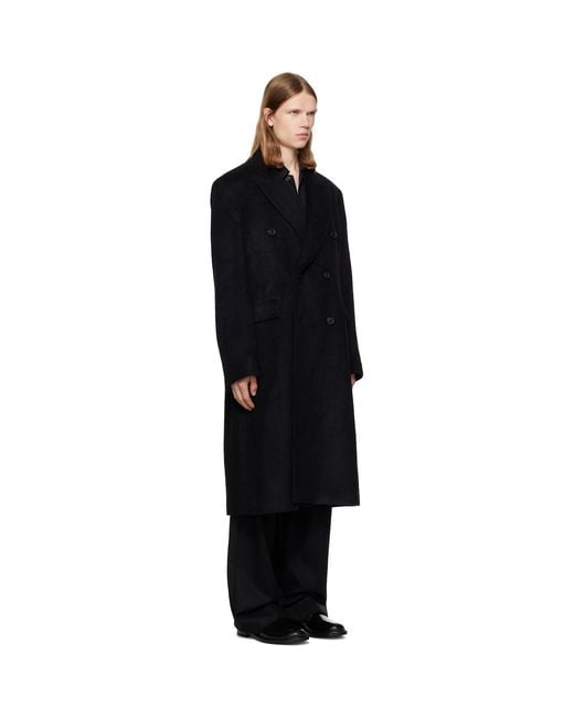 Our Legacy Black Whale Coat for men
