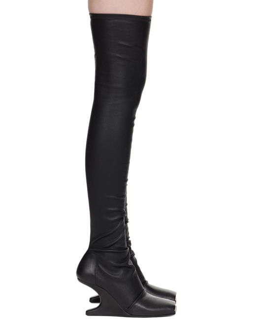 Rick Owens Black Hollywood Cantilever Sock 8 Boots