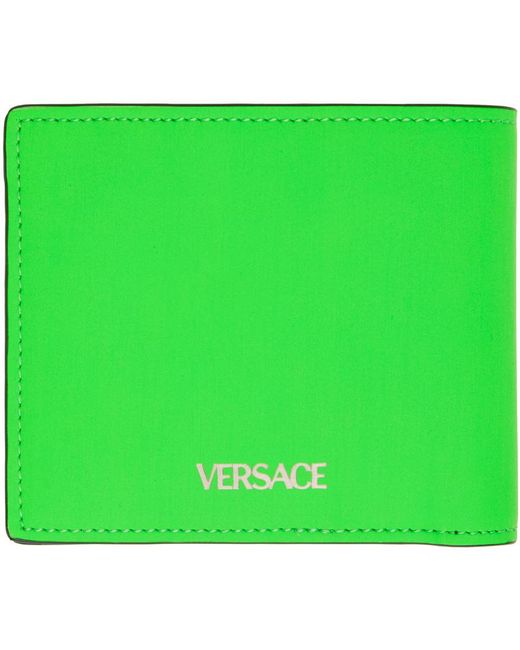 Versace Green Medusa biggie Bifold Wallet for men