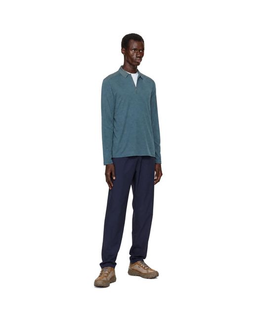 Veilance Blue Frame Ls Polo for men