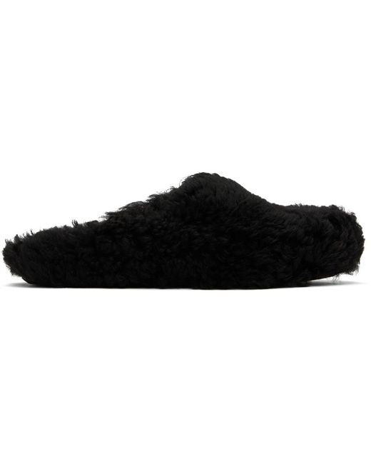 Marni Black Fussbett Sabot Loafers for men
