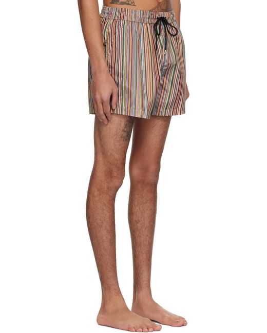 Maillot De Bain Multicolore À Rayures Verticales Emblématiques Paul Smith pour homme