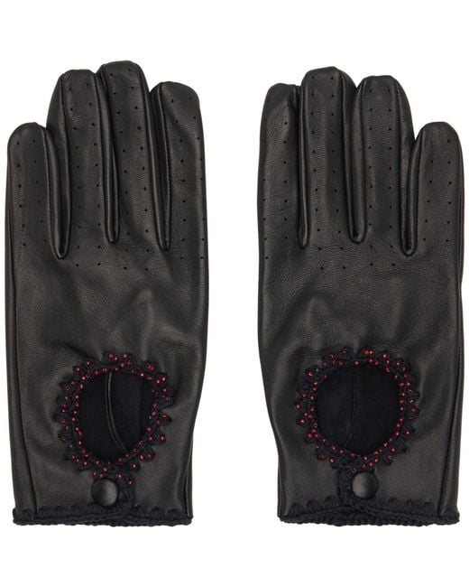 Ernest W. Baker Black Driving Gloves for men