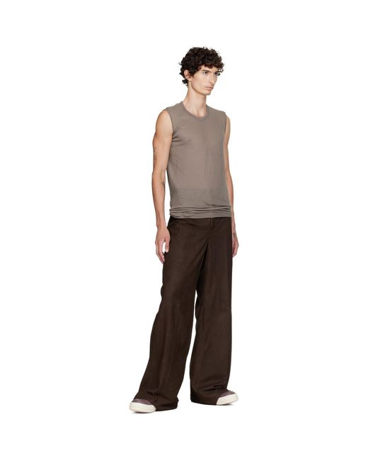 Rick Owens Brown Tower Basic Sl Tank Top for men