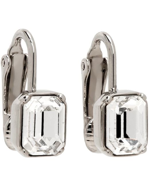 DSquared² White Silver Classic Earrings for men