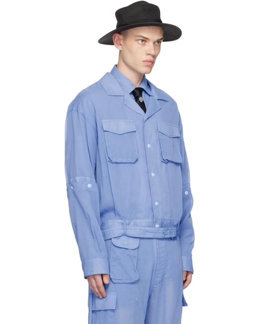 SOSHIOTSUKI Auto Mechanics Work Jacket in Blue for Men | Lyst Canada