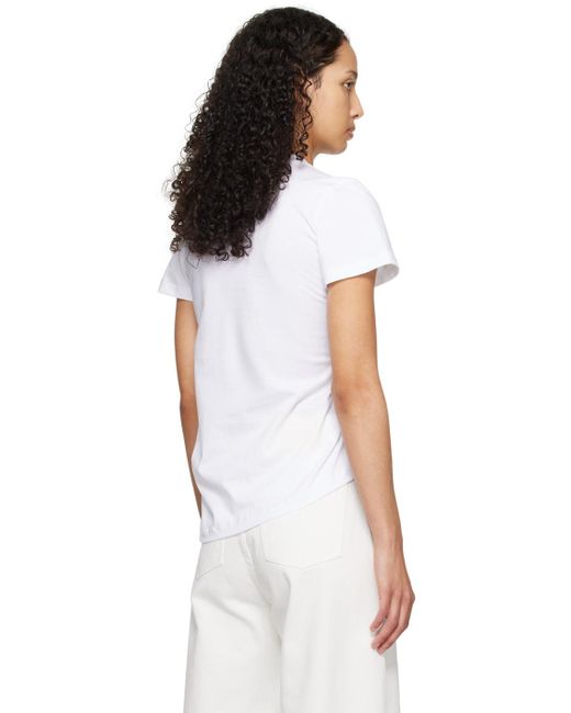 T-shirt blanc à fronces Marques'Almeida en coloris White