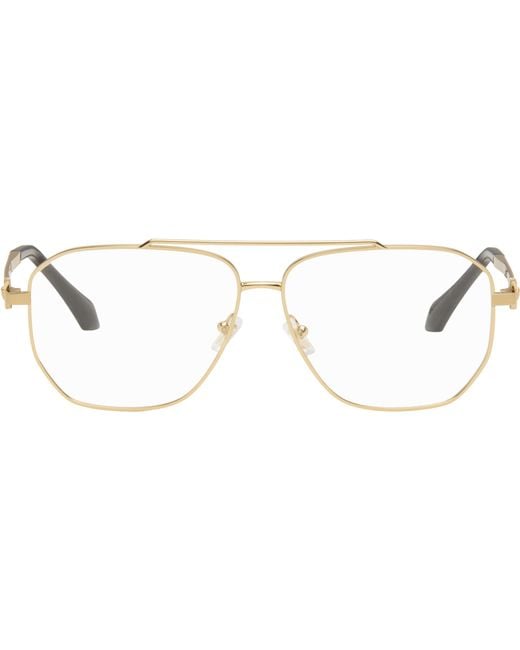 Versace Black Metal Top Bar Glasses for men