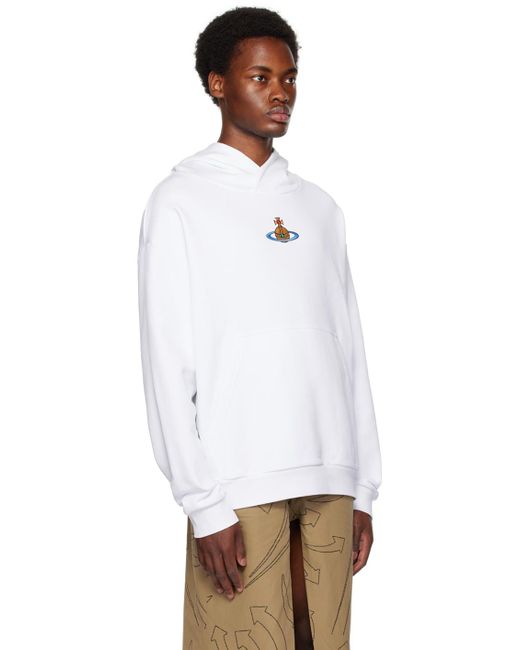 Vivienne Westwood White Orb Hoodie for men