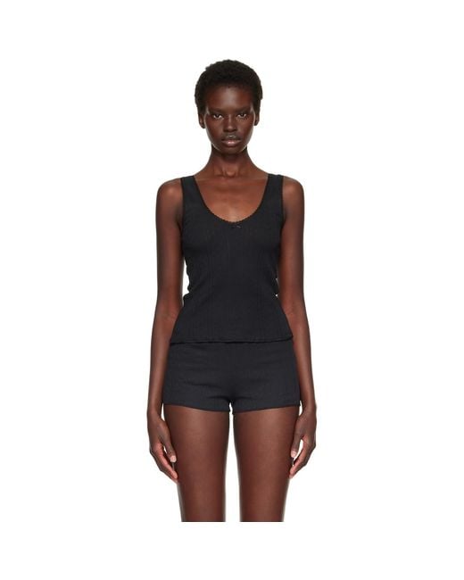 Cou Cou Black 'The Scoop' Tank Top