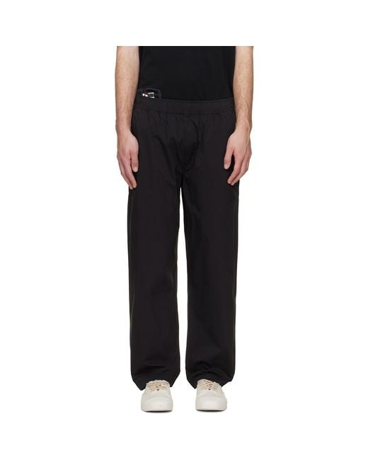 Aape By A Bathing Ape Black 'Aape Now' Woven Trousers for men