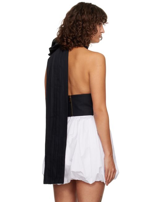 Haut Noir À Corsage Bain De Soleil Et À Boutonnière Florale Area en coloris Black