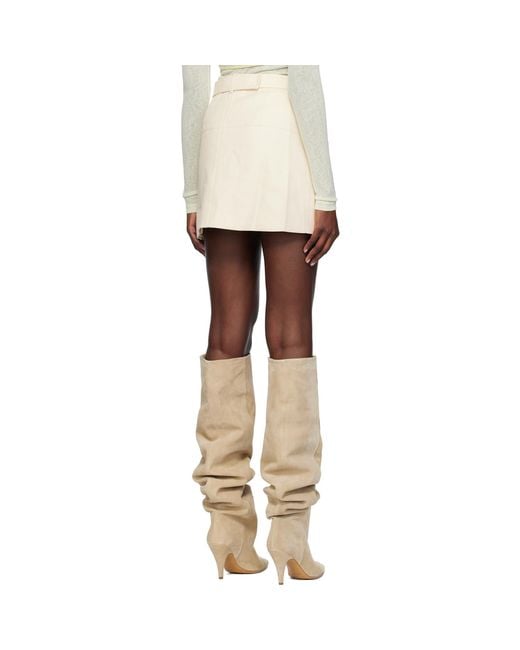 Nanushka Black Off-white Susan Miniskirt