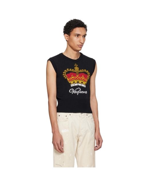 VAQUERA Black Crown Vest for men
