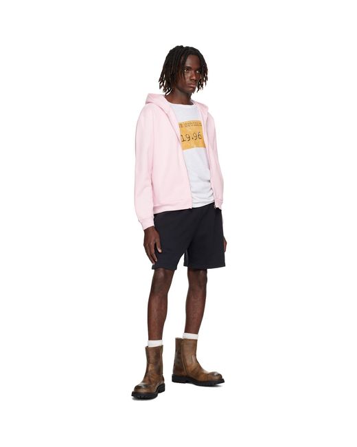 Acne Blue Fleece Shorts for men