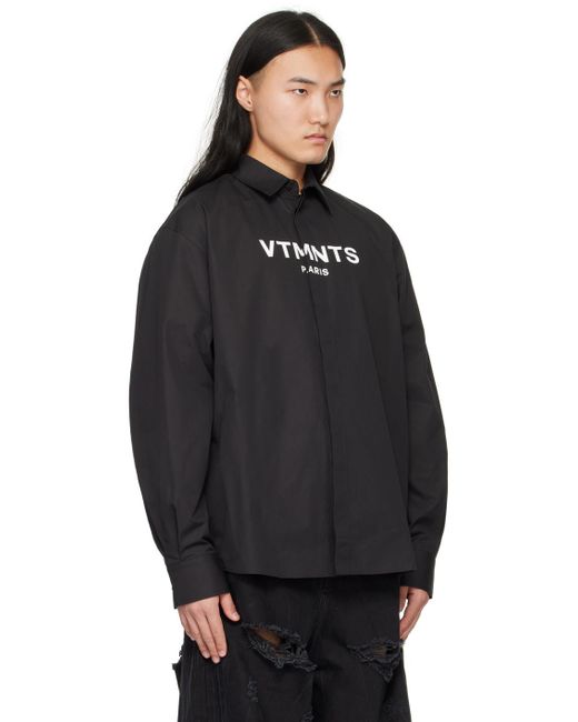 VTMNTS Black Paris Shirt for men