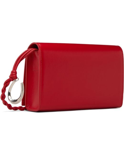 Jil Sander Red Tangle Wallet Bag
