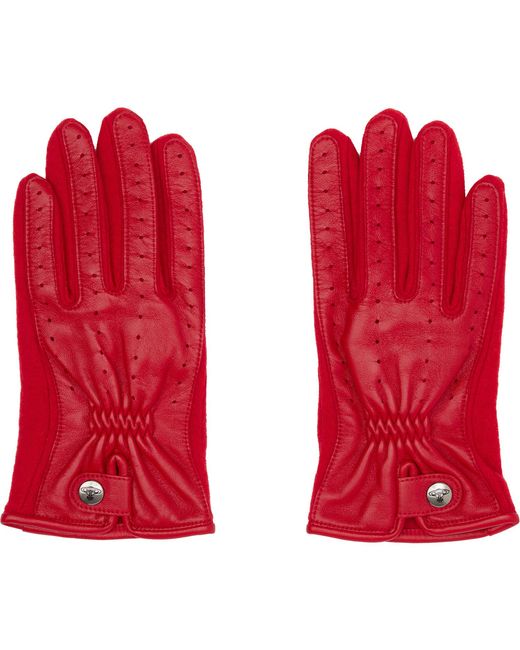 Vivienne Westwood Red Leather Sheep Gloves