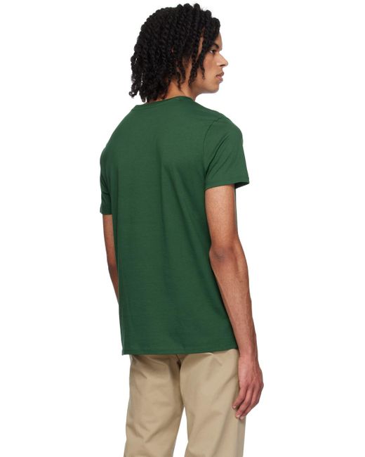 Lacoste Green V-neck T-shirt for men
