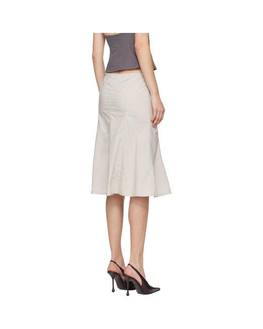 Belle Anna Black Taupe Kaya Midi Skirt