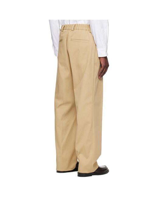 Boss Natural Beckham Edition Stretch Cotton Trousers for men