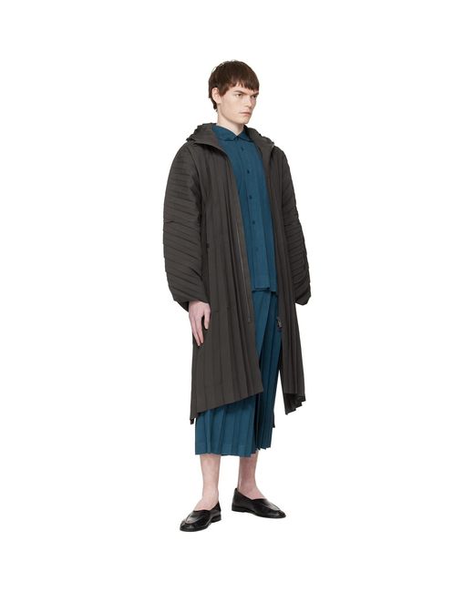 Homme Plissé Issey Miyake Black Edge Light February Coat for men