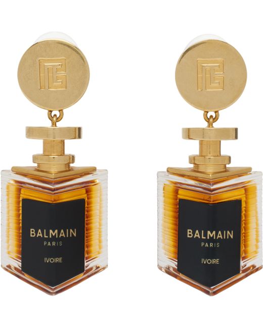 Balmain ゴールド Brass Perfume イヤリング Metallic