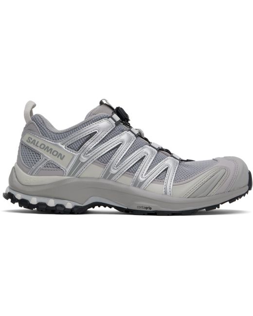 Salomon グレー＆シルバー Xa Pro 3D スニーカー Black