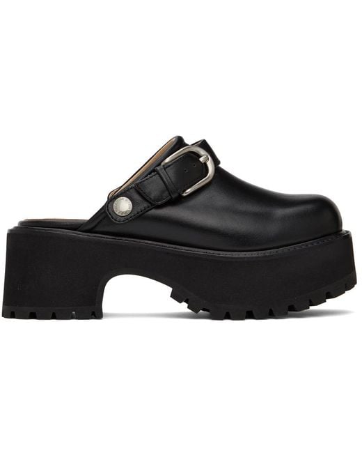Marge Sherwood Leather Black 70's Clogs | Lyst