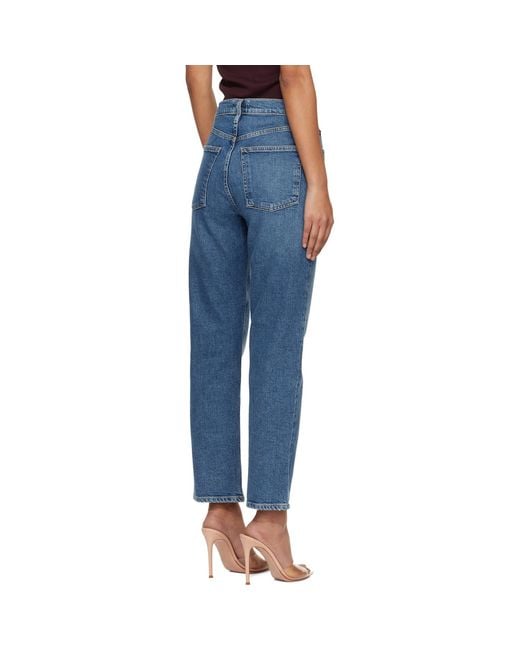 Agolde Blue 90's Pinch Waist Crop Jeans