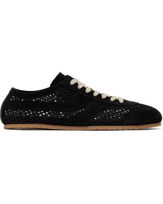 Dries Van Noten Black Suede Sneakers for men
