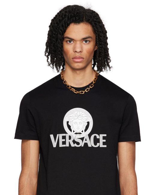 メンズ Versace ゴールド グレカ キルティング ネックレス Metallic