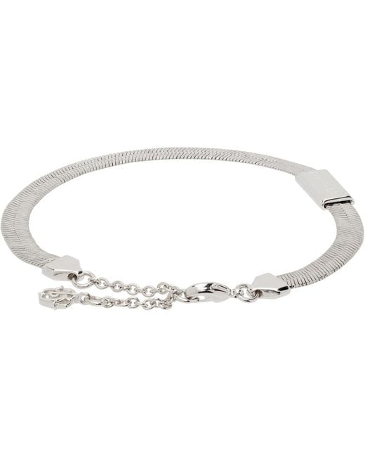 Burberry Black Engraved Check Bracelet for men