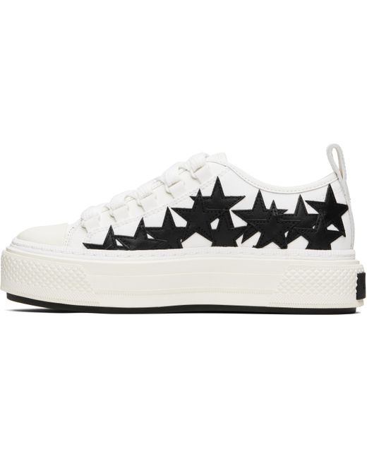 Amiri ホワイト＆ブラック Stars Court ローカットスニーカー Black